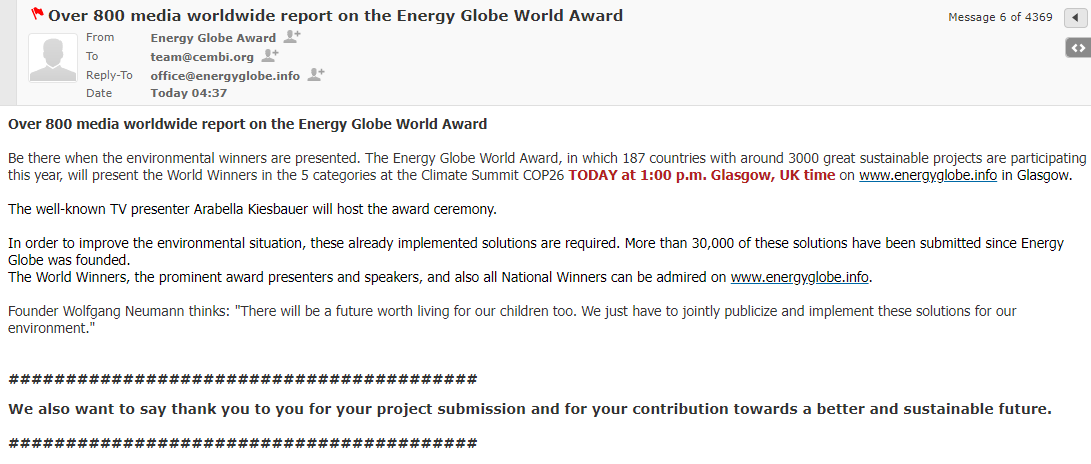 Energy Globe 2021